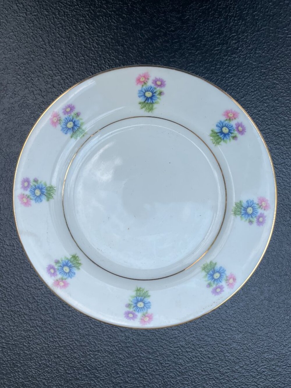 Set of 3 Small Floral Patterned Plates 6.25 in
